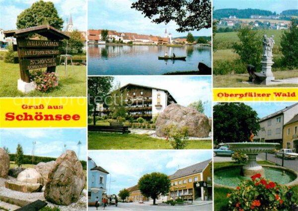 Schoensee Denkmal Brunne Seeepartie Ortspartie