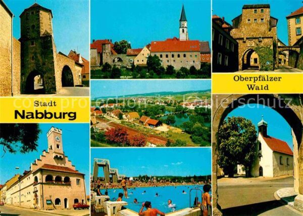 Nabburg Freibad Stadtmauer Tore Kirche 1050 Jah