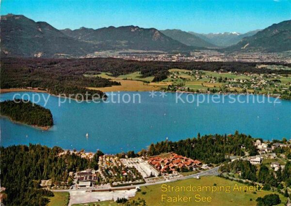 Faak am See Finkenstein Fliegeraufnahme Strandcamping Arneitz S