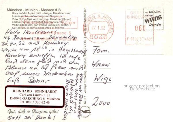 Muenchen Ludwigs- Theatiner- und Frauenkirche mi – Bild 2
