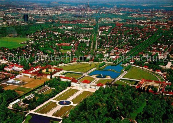 Muenchen Fliegeraufnahme Schloß Nyphenburg