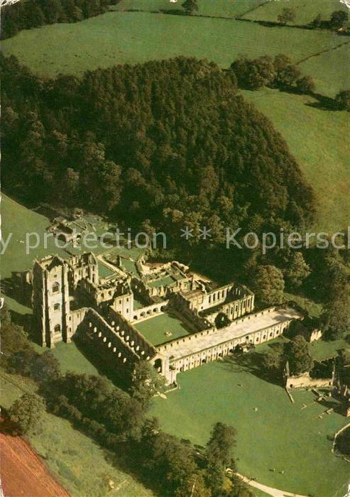 Yorkshire Humber Fountains Abbey aerial view