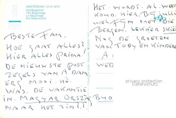 Amsterdam Niederlande Het Begijnhof Beginenhof Statue Denkmal – Bild 2