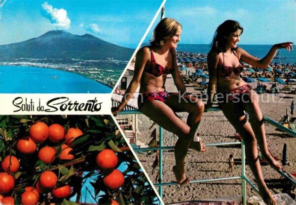 Sorrento Campania Panorama Küste Südfrüchte Strand