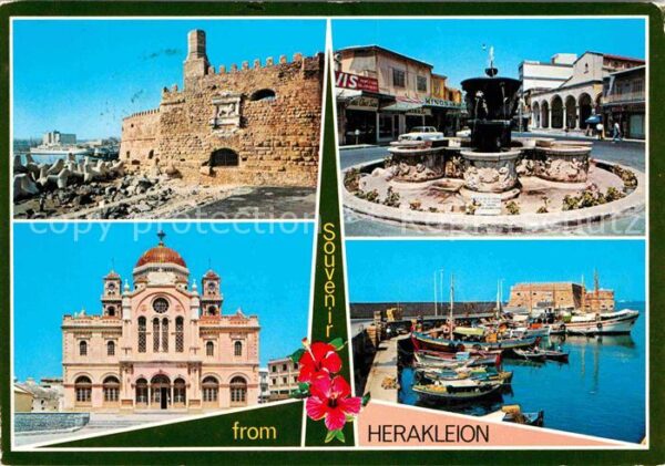 Heraklion Iraklio Stadtmauer Brunnen Kirche Hafen