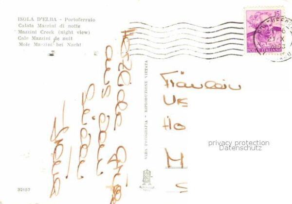 Portoferraio Toscana Calata Mazzini di notte Mole bei Nacht – Bild 2