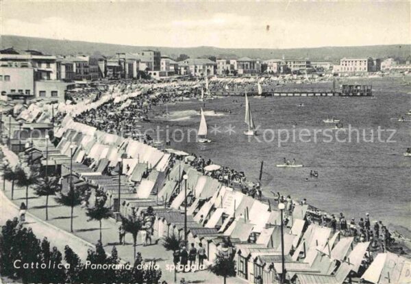 Cattolica Rimini Panorama della spiaggia Strand