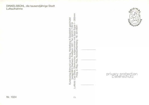 Dinkelsbuehl 1000jährige Stadt Fliegeraufnahme – Bild 2