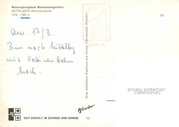 Mittelberg Kleinwalsertal Wintersportgebiet Walmendingerhorn Berg – Bild 2