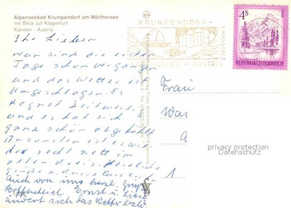 Krumpendorf Woerthersee Alpenseebad mit Blick auf Klagenfurt Fl – Bild 2
