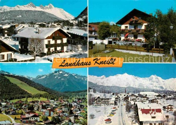 Seefeld Tirol Landhaus Kneissl Gesamtansicht mit Alpe
