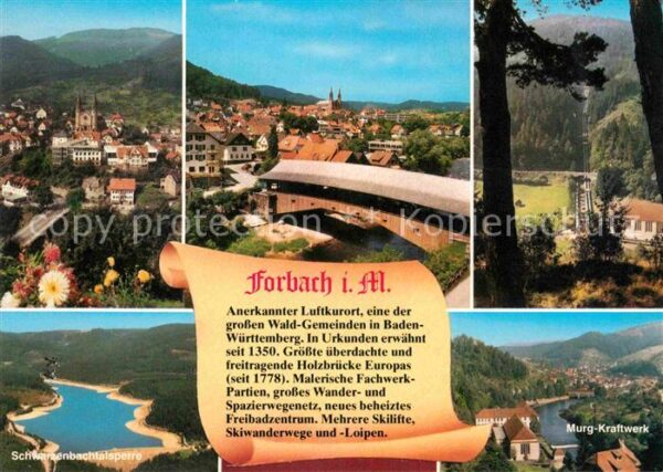 Forbach Baden Panorama Luftkurort Murgtal Schwarzwald