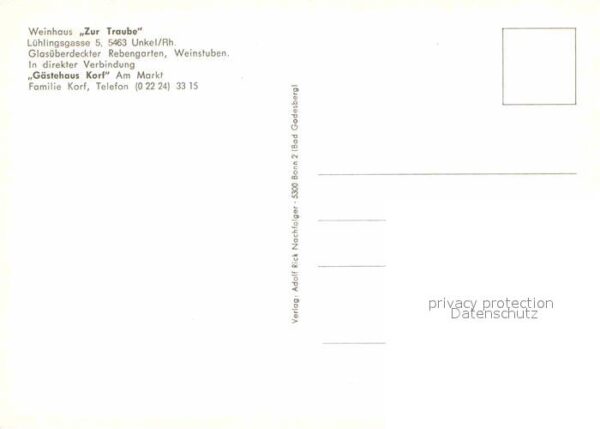 Unkel Rhein Weinhaus Zur Traube Rebengarten – Bild 2