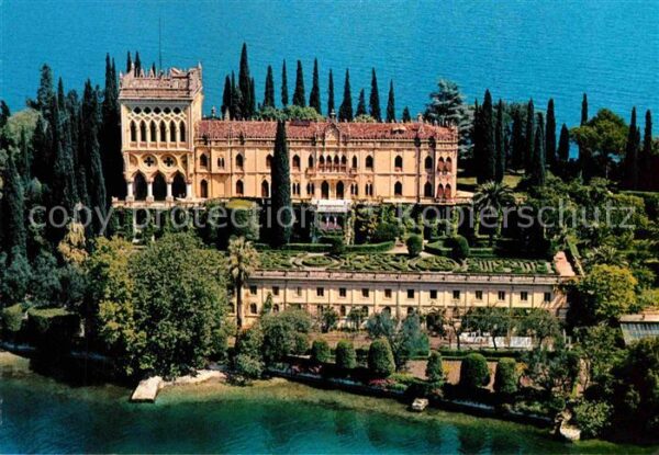 Isola di Garda Schloss Fliegeraufnahme