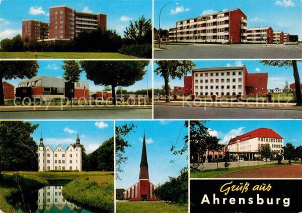 Ahrensburg Hochhäuser Gebäude Schloss Kirche