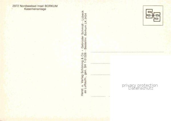 Borkum Kasernenanlage Nordseeinsel Fliegeraufn – Bild 2