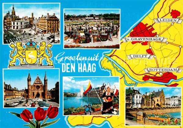Den Haag Teilansichten Binnenhof Landkarte
