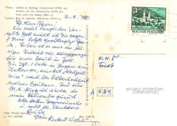 Tihany Latkep az Apatsagi templommal Abteikirc – Bild 2