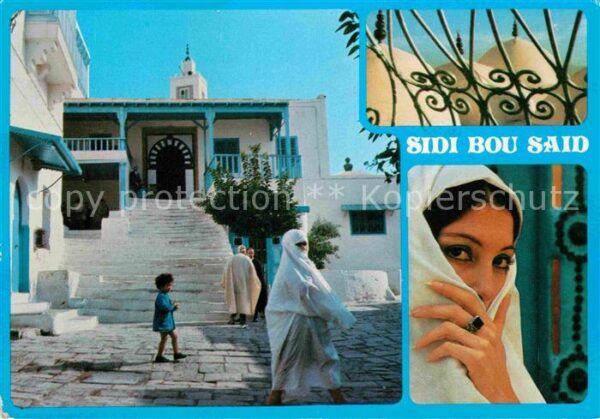 Sidi Bou Said Ortsmotiv Junge Algerierin