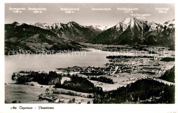 Tegernsee Gesamtansicht mit Alpenpanorama