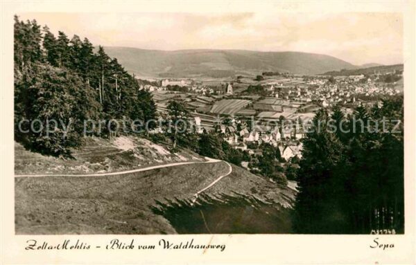 Zella-Mehlis Panorama Blick vom Waldhausweg