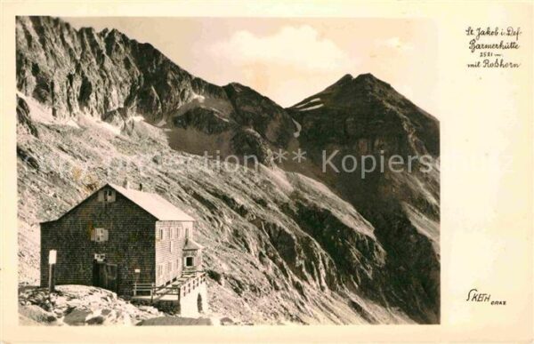 St Jakob Defereggen Barmerhütte mit Rosshorn Riesenfernergr