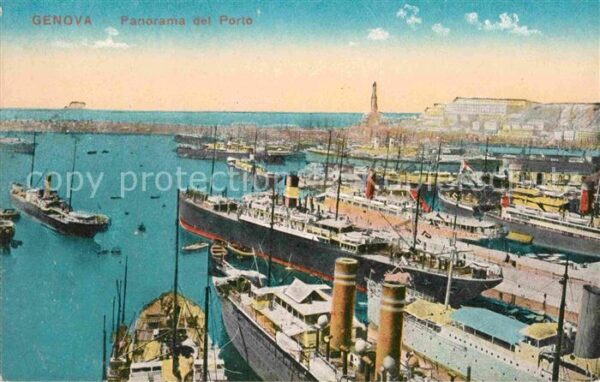 Genova Genua Liguria Panorama del Porto