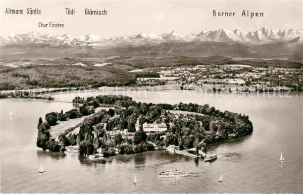 Insel Mainau aus der Vogelperspektive mit Schweizer