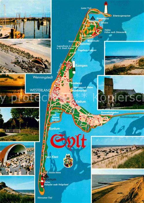 Insel Sylt Teilansichten Küstenorte Strand Sonnenu