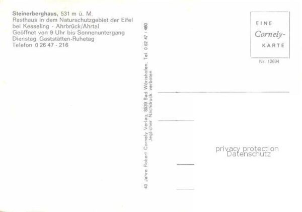 Ahrbrueck Steinberghaus Rasthaus Naturschutzgebie – Bild 2