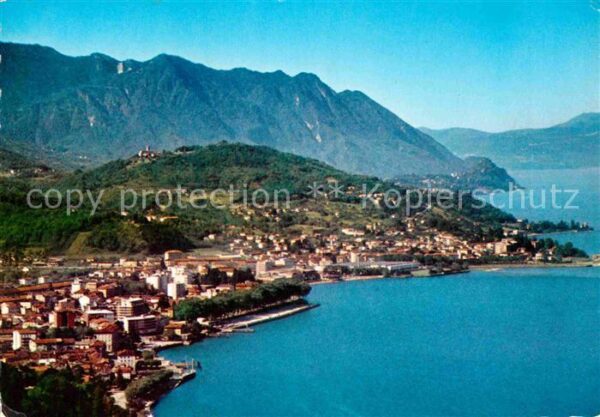Luino Lago Maggiore Veduta panoramica Fliegeraufnahme