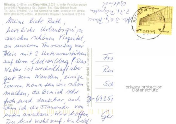 Praegraten Grossvenediger Rötspitze mit Clara Hütte Nationalpark – Bild 2