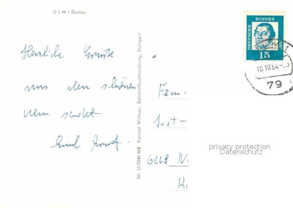 Ulm Donau Teilansichten Rathaus Turm Münster Bahn – Bild 2