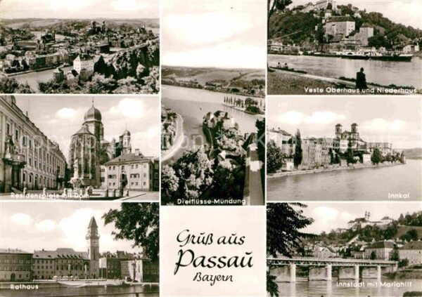 Passau Dreiflüssestadt Nibelungenstadt Veste O