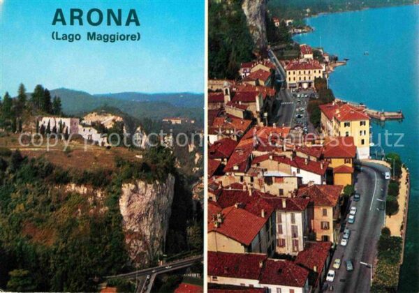 Arona Lago Maggiore Felsen Küstenstrasse