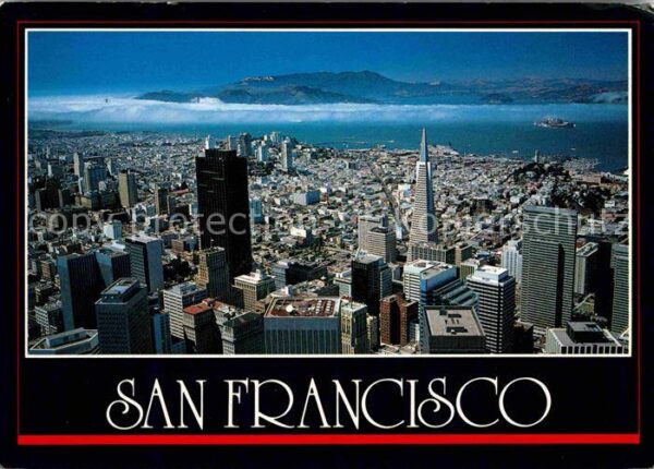 San Francisco California Downtown aerial view