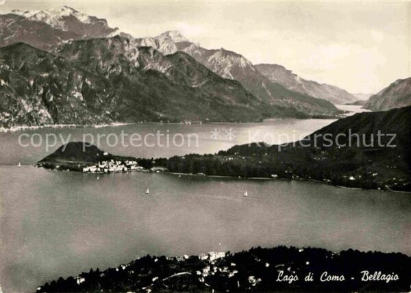Bellagio Lago di Como Panorama Comersee Alpen