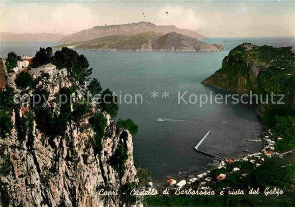Capri Castello di Barbarossa e vista del Golf