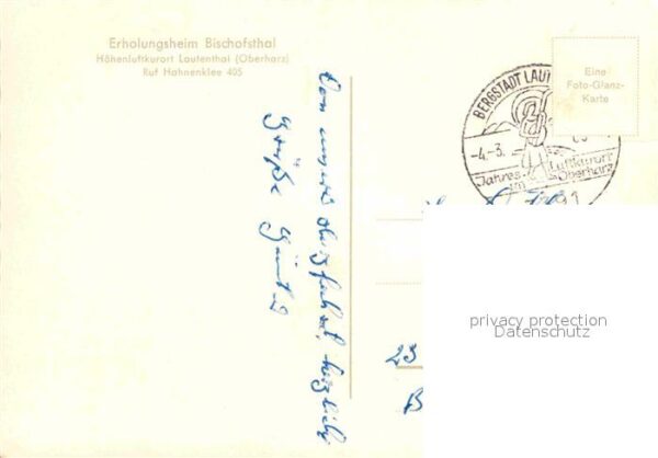 Lautenthal Harz Erholungsheim Bischofsthal – Bild 2
