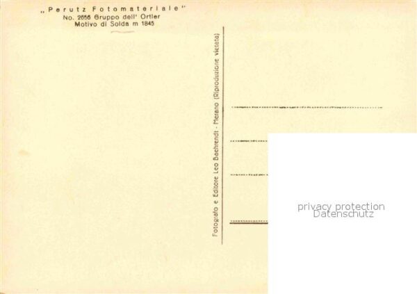 Solda Sulden Perutz Fotomateriale No. 2656 Gruppo de – Bild 2