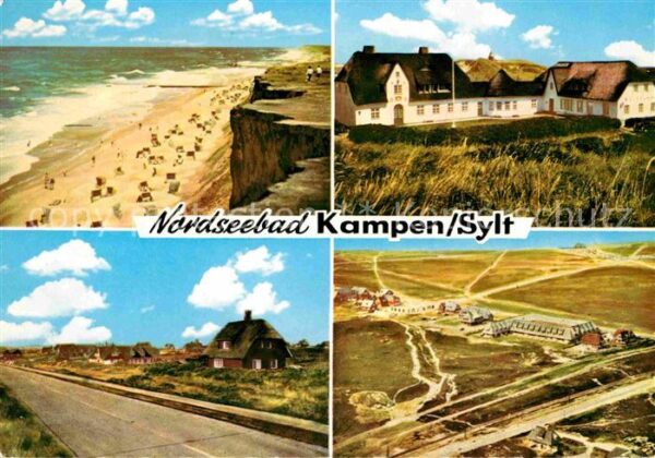 Kampen Sylt Nordseebad Strand Fliegeraufnahme