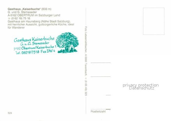 Obertrum See Gasthaus Kaiserbuche am Haunsberg Kapel – Bild 2