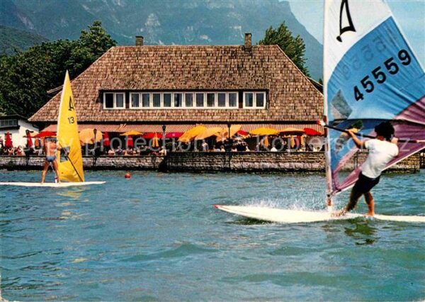 Kalterer See Suedtirol Sport und Erholungszentrum Windsurfen