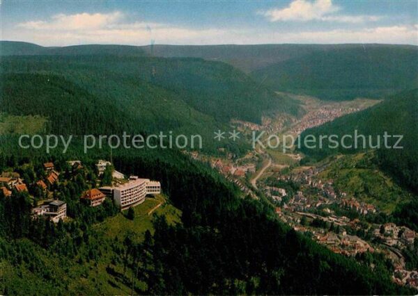 Bad Wildbad Staatsbad im Schwarzwald Fliegeraufnahm