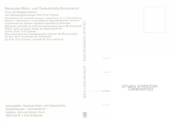 Buchenwald Weimar Nationale Mahn und Gedenkstätte Turm mi – Bild 2