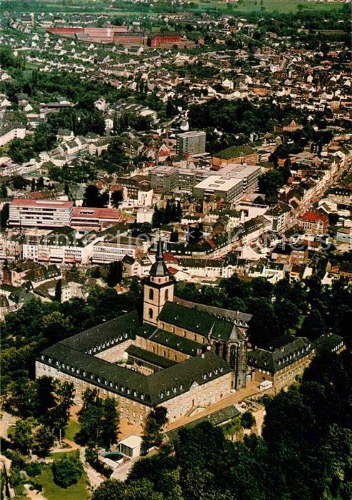 Siegburg Fliegeraufnahme Benediktinerabtei St Mi