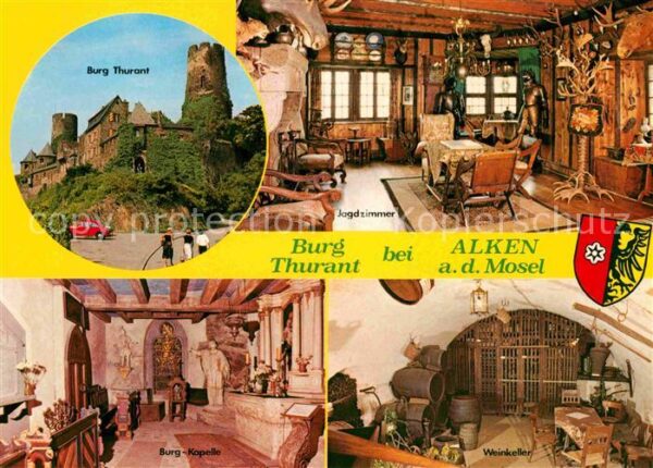 Alken Koblenz Burg Thurant Jagdzimmer Burgkapelle Wei