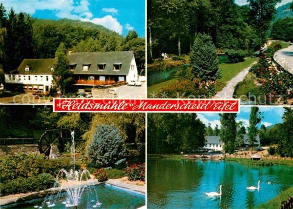 Manderscheid Eifel Hotel Heidsmühle Springbrunnen Schwanen