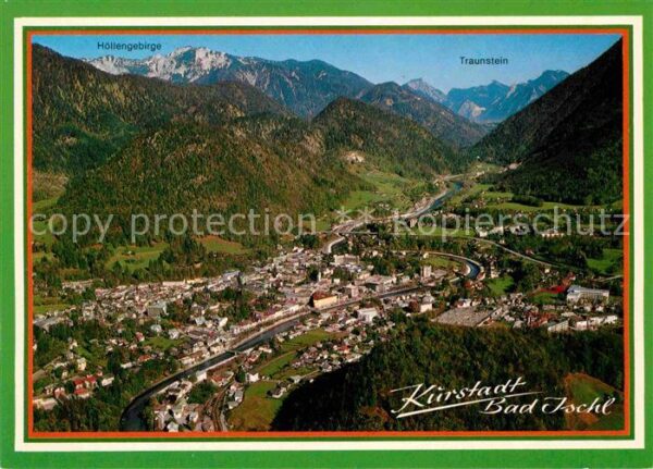 Bad Ischl Salzkammergut Fliegeraufnahme mit Höllengebirge und T