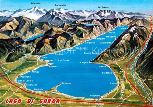 Lago di Garda Panoramakarte